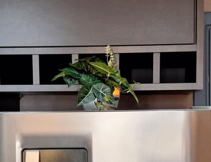 Imagem de Mini Cachepot Com Folhagem Verde Artificial Kit com 2 unids