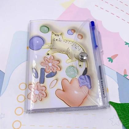 Imagem de Mini Caderninho de Anotações Gatinhos com Mini Caneta Colorida