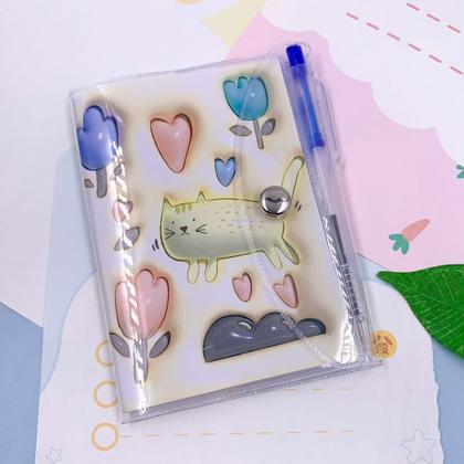 Imagem de Mini Caderninho de Anotações Gatinhos com Mini Caneta Colorida
