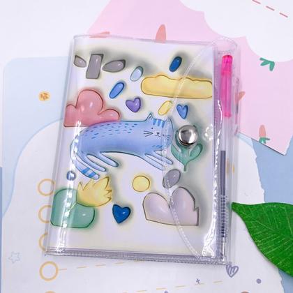 Imagem de Mini Caderninho de Anotações Gatinhos com Mini Caneta Colorida