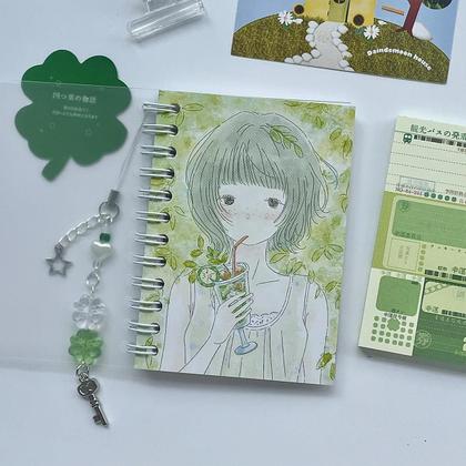 Imagem de Mini Caderno Fofo De Verão Com Papel Dupla Face Estilo Sal E Adesivos De Menina Para Decoração De