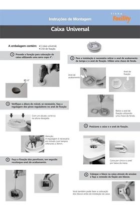 Imagem de Mini Caixa C/ 2 Tomadas 20a Redonda Para Móveis - Cinza