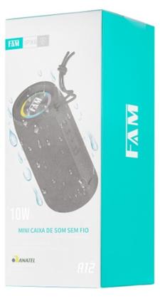Imagem de Mini Caixa De Som Bluetooth 10w Usb 8hrs Led Fam A12