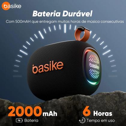 Imagem de Mini Caixa De Som Bluetooth Portátil Sem Fio Tws Estéreo Potência 8W Com Rgb E Led À Prova D'água