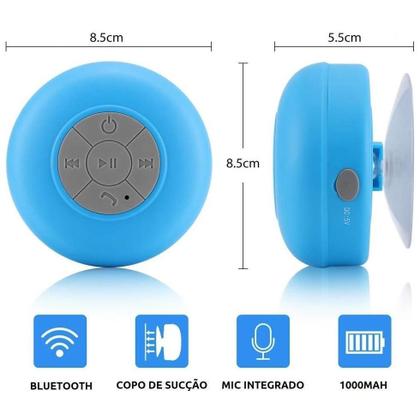Imagem de Mini Caixa De Som Bluetooth Prova Dágua Banho Qualidade Bts