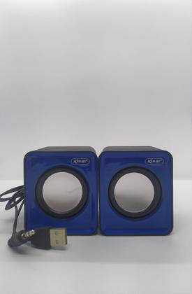 Imagem de Mini Caixa De Som Para Computador Usb P2 Azul