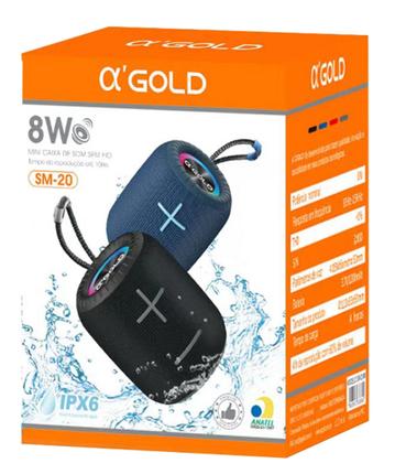 Imagem de Mini Caixa De Som Portátil Bluetooth A'gold Sm-20 Com Alça