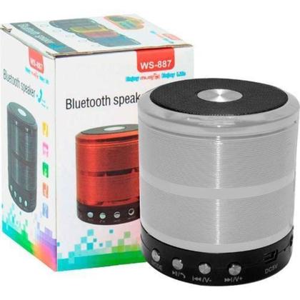 Imagem de Mini Caixa de Som Portátil Speaker WS-887 - Prata