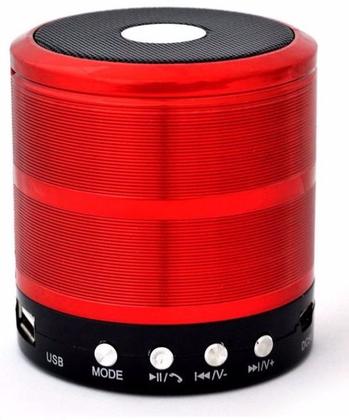 Imagem de Mini Caixa De Som Portátil Speaker Ws-887 - Vermelho