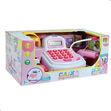 Imagem de Mini Caixa Registradora Infantil Microfone Luz Calculadora