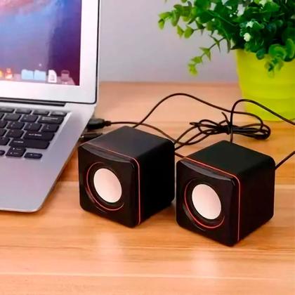 Imagem de Mini Caixinha De Som Alto Falante Potente Usb P2 Para Computador Pc Notebook