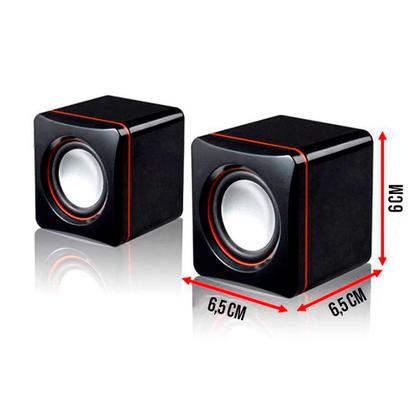 Imagem de Mini Caixinha De Som Alto Falante Potente Usb P2 Para Computador Pc Notebook
