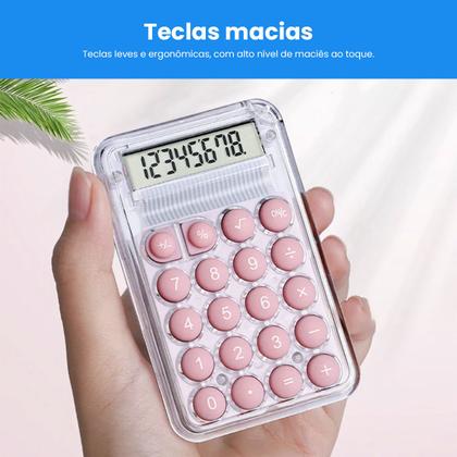 Imagem de Mini Calculadora De Bolso Colorida 8 Dígitos Escolar Fofa