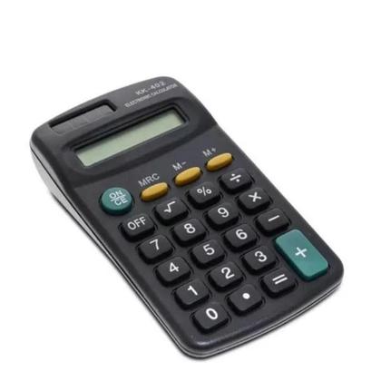 Imagem de Mini calculadora portátil de bolso material de escritório e escolar básico