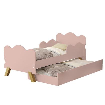 Imagem de Mini Cama Angel com Auxiliar em MDF Rosa/Rose