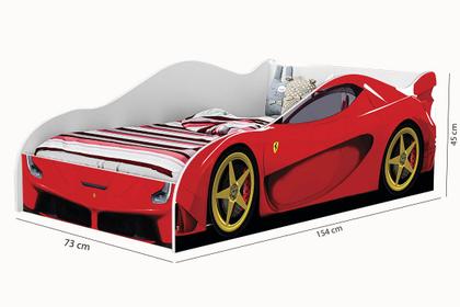 Imagem de Mini Cama Carro Adesivada C/ Colchão Incluso AV MOVEIS