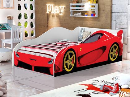 Imagem de Mini Cama Carro Adesivada C/ Colchão Incluso AV MOVEIS