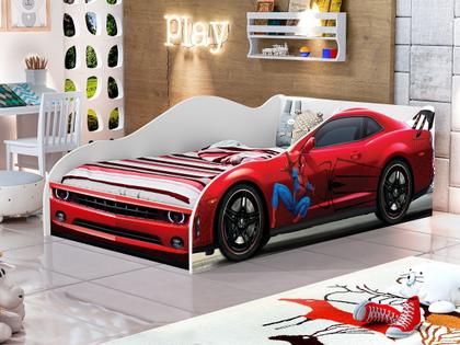 Imagem de Mini Cama Carro Adesivada C/ Colchão Incluso AV MOVEIS
