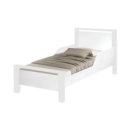 Imagem de Mini Cama de Criança Infantil Branca com Colchão 148x68x10 Cm