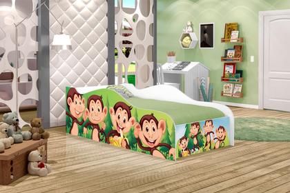 Imagem de Mini Cama Fun Macacos Infantil Com Colchão