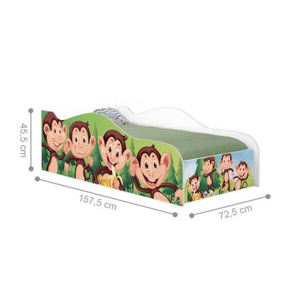 Imagem de Mini Cama Fun Macacos Infantil Com Colchão
