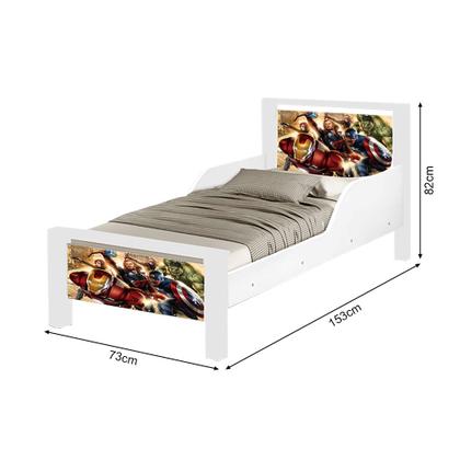 Imagem de Mini Cama Infantil Adesivada Heróis