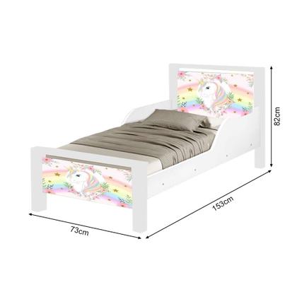 Imagem de Mini Cama Infantil Adesivada o Unicórnio