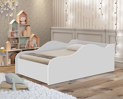 Mini Cama Infantil Branca MDF Para Quarto De Menina e Menino Cama Baixa Proteção Lateral Unissex - Mini Me Artigos Imagem de Mini Cama Infantil Branca MDF Para Quarto De Menina e Menino Cama Baixa Proteção Lateral Unissex