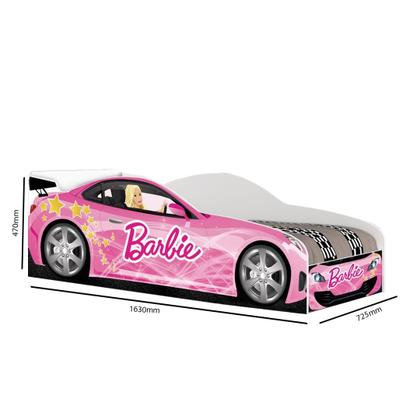 Imagem de Mini Cama Infantil Carro Rosa Com Colchão 
