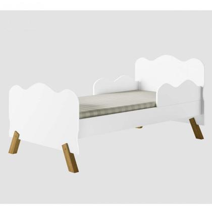 Imagem de Mini Cama Infantil com Proteção Lateral Cambel Móveis Branco