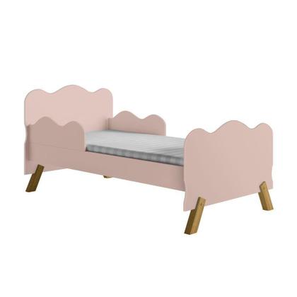 Imagem de Mini Cama Infantil com Proteção Lateral Cambel Móveis Rosa