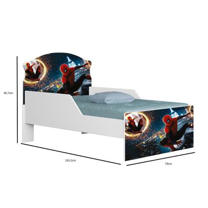 Imagem de Mini Cama Infantil Livia Com Proteção Lateral MDF Comoda 4 Gavetas 1 Sapateira Design Moderno