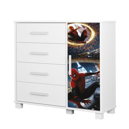 Imagem de Mini Cama Infantil Livia Com Proteção Lateral MDF Comoda 4 Gavetas 1 Sapateira Design Moderno