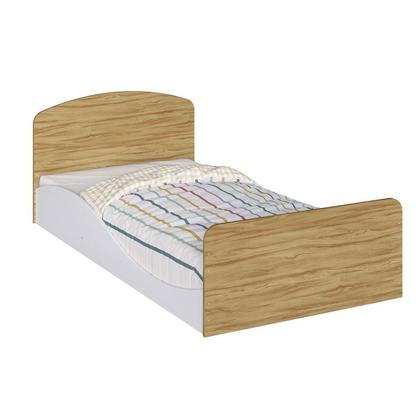 Imagem de Mini Cama Infantil Lua Branco/Amendoa - Peroba