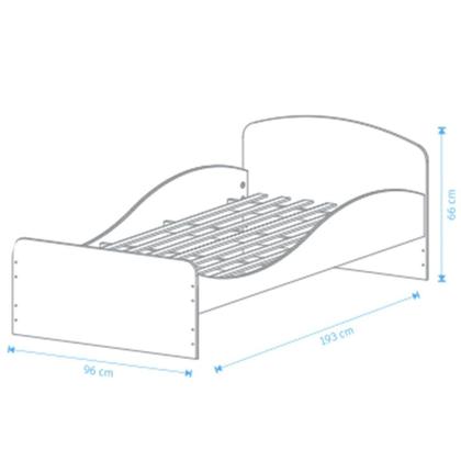 Imagem de Mini Cama Infantil Lua Branco/Amendoa - Peroba