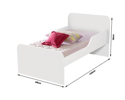 Imagem de Mini Cama Infantil MDF com adesivo de personagens para Meninas