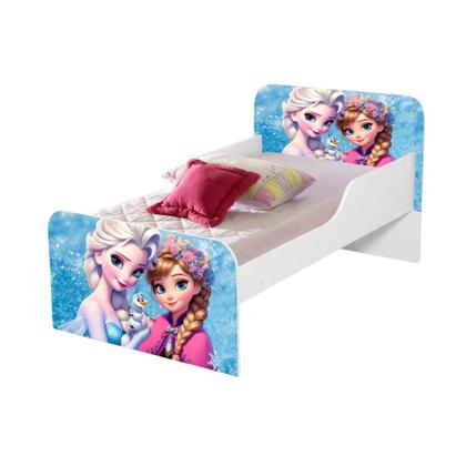 Imagem de Mini Cama Infantil MDF com adesivo de personagens para Meninas