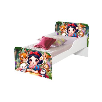Imagem de Mini Cama Infantil MDF com adesivo de personagens para Meninas
