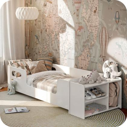 Imagem de Mini Cama Infantil Montessoriana Aconchego com Nicho