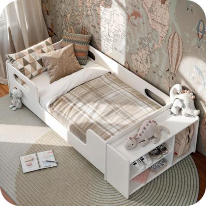 Imagem de Mini Cama Infantil Montessoriana Aconchego com Nicho