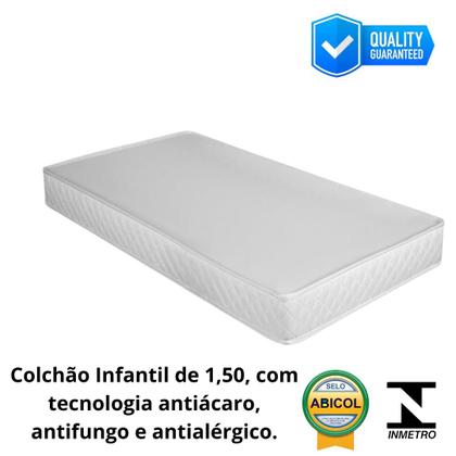 Imagem de Mini Cama Infantil para meninas com Colchão Unicórnio
