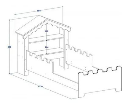 Imagem de Mini Cama Infantil Princesas Casinha Com Colchão