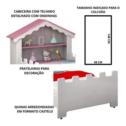 Imagem de Mini Cama Infantil Princesas Casinha Com Colchão