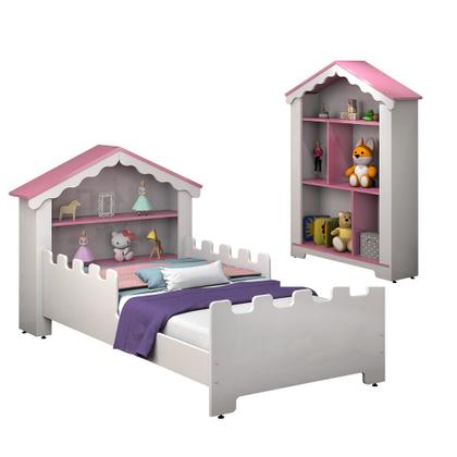 Imagem de Mini Cama Magia Castelo Com Estante E Colchão Quarto Infantil 