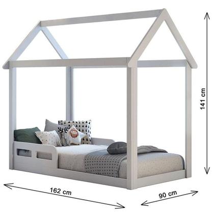 Mini Cama Montessoriana Analu Branco Acetinado - Carolina - CAROLINA BABY Imagem de Mini Cama Montessoriana Analu Branco Acetinado - Carolina