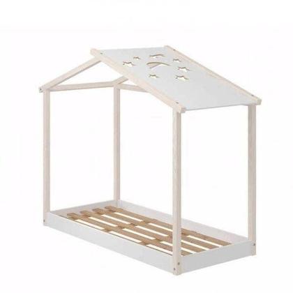 Imagem de Mini Cama Montessoriana Infantil Montessoriana Infantil Montessoriana Sky Espresso Móveis Branco Giz