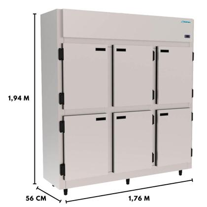 Imagem de Mini Câmara 6 Portas Refrigeradora Inox 1200 Litros Frost Free Kofisa