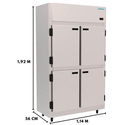 Imagem de Mini Câmara Comercial 4 Portas Refrigerador Inox Kofisa 765 Litros KMCP75 Frost Free