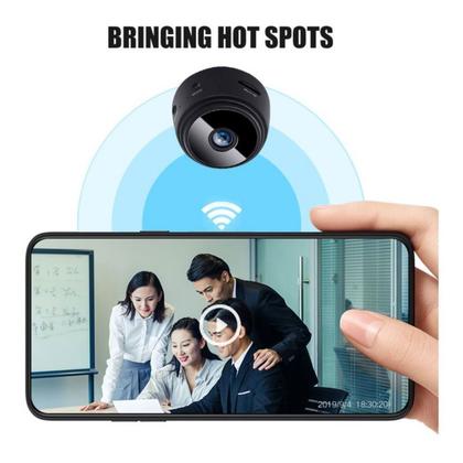 Imagem de Mini câmera 720P com visão noturna, sensor de movimento e WiFi