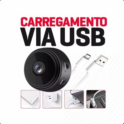 Imagem de Mini Camera A9 Wifi Veicular Rápida E Discreta Visão Noturna